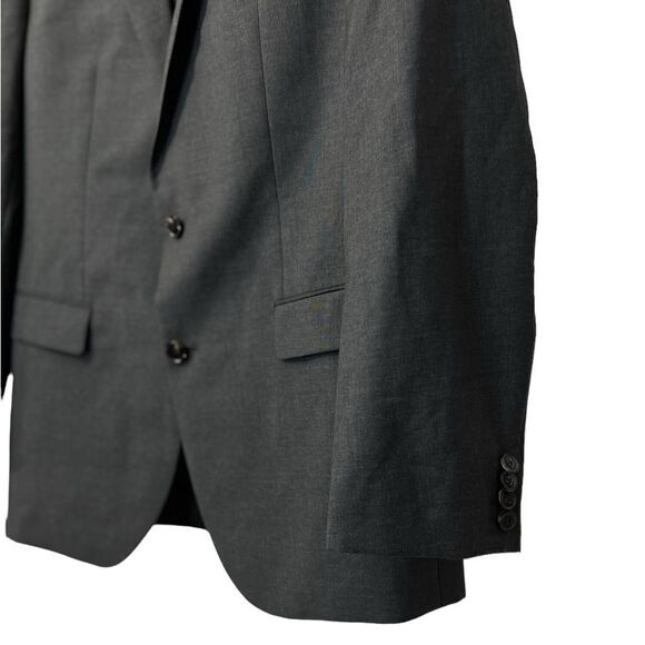 BOSS Hugo Boss blazer 42L gray virgin wool long sleeve office business career -3 - Picture 3 of 5